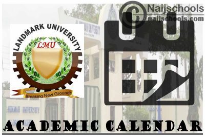 LMU Academic Calendar 2023/24 Session 1st/2nd Semester