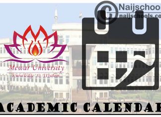 Mewar University Academic Calendar 2023/2024