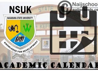 NSUK Academic Calendar for 2023/24 Session 1st/2nd Semester