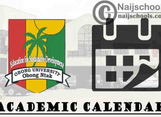 Obong University Academic Calendar for 2023/2024 Session