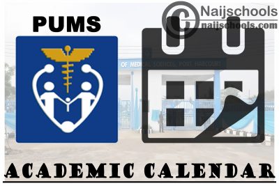 PUMS Academic Calendar for 2023/24 Session 1st/2nd Semester