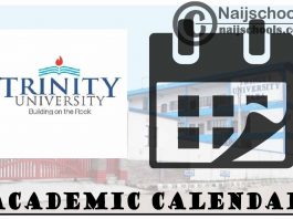 Trinity University Academic Calendar for 2023/2024