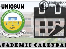UNIOSUN Academic Calendar 2023/24 Session 1st/2nd Semester