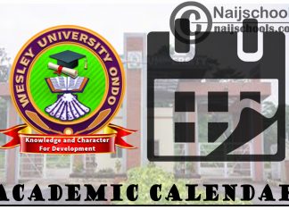 Wesley University Academic Calendar 20223/2024