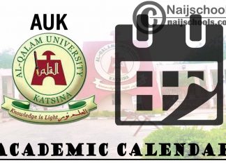 AUK Academic Calendar 2023/24 Session 1st/2nd Semester