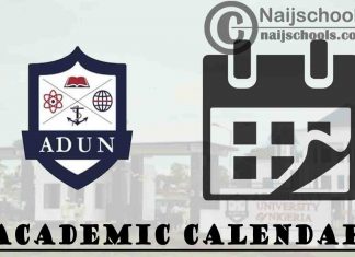 ADUN Academic Calendar for 2023/2024 Session