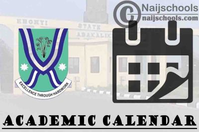 EBSU Academic Calendar for 2023/2024 Session