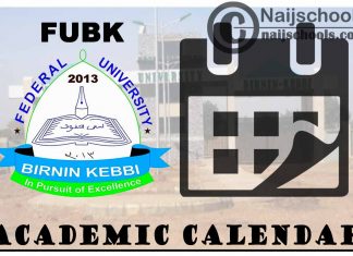 FUBK Academic Calendar 2023/24 Session 1st/2nd Semester