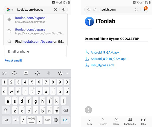 Follow On-Screen Steps on iToolab UnlockGo Android to Download FRP Bypass APK