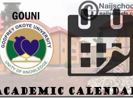 GOUNI Academic Calendar 2023/24 Session 1st/2nd Semester