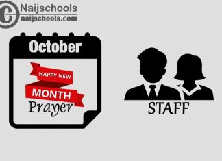 18 Happy New Month Prayer for Your Staff in October 2023