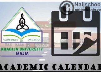 Khadija University Academic Calendar 2023/24 Session