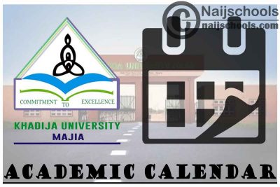 Khadija University Academic Calendar 2023/24 Session