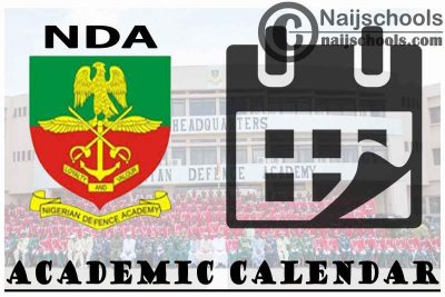 NDA Academic Calendar 2023/24 Session 1st/2nd Semester 
