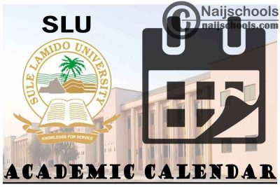 SLU Academic Calendar 2023/24 Session 1st/2nd Semester