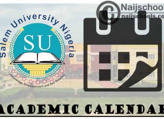 Salem University Academic Calendar for 2023/2024 session