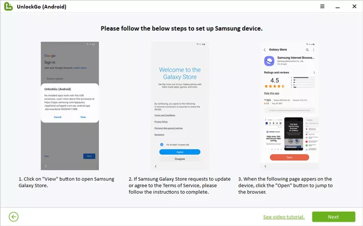 Setup Samsung Device to Remove FRP Lock on iToolab UnloGo Android