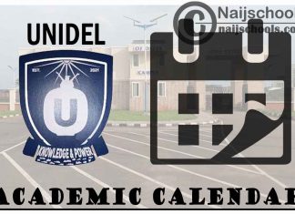 UNIDEL Academic Calendar 2023/24 Session 1st/2nd Semester