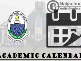 WDU Academic Calendar for 2023/2024 Session