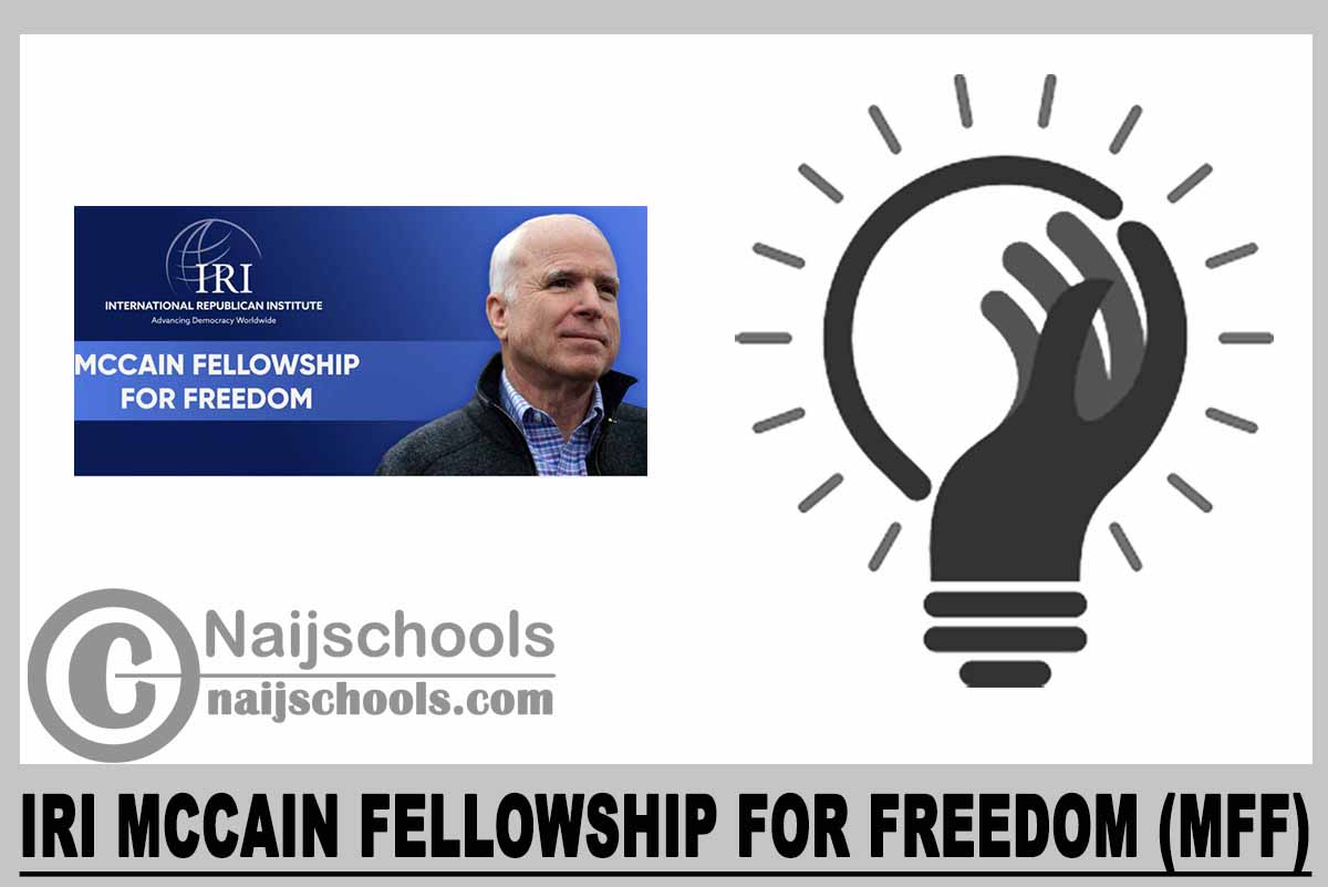 IRI McCain Fellowship for Freedom (MFF) 2024 NAIJSCHOOLS