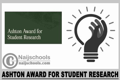 Ashton Award for Student Research 2024