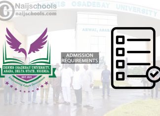 DOU Degree Admission Requirements for 2024/2025 Session