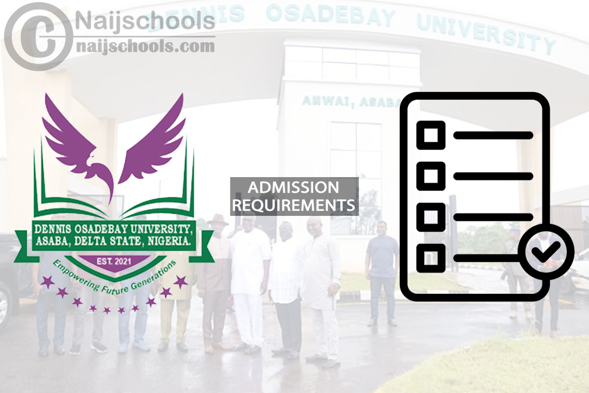 DOU Degree Admission Requirements for 2024/2025 Session