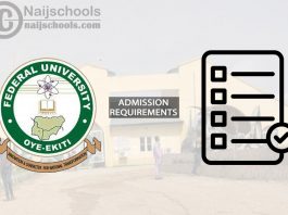 FUOYE Degree Admission Requirements for 2024/2025 Session