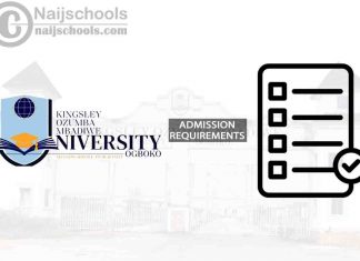 KOMU Degree Admission Requirements for 2024/2025 Session