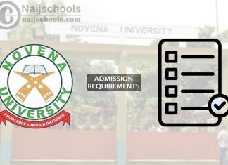 Novena University Degree Admission Requirements in 2024/2025