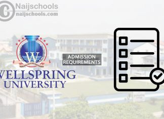 Wellspring University Degree Admission Requirements for 2024/25