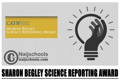 Sharon Begley Science Reporting Award 2024