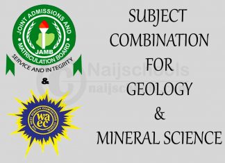 Subject Combination for Geology & Mineral Science Subject Combination for Geology & Mineral Science