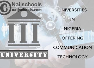 List of Universities in Nigeria Offering Communication Technology