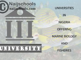 Universities in Nigeria Offering Marine Biology and Fisheries