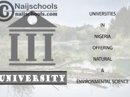 Universities in Nigeria Offering Natural & Environmental Science