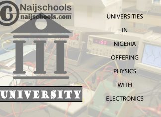 List of Universities in Nigeria Offering Physics with Electronics