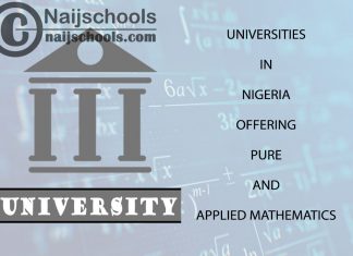 Universities in Nigeria Offering Pure and Applied Mathematics