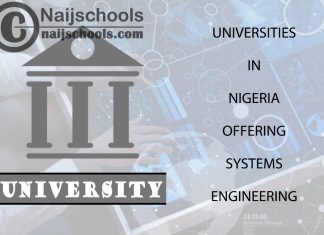 Full List of Universities in Nigeria Offering Systems Engineering List of Universities in Nigeria Offering Systems Engineering