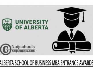 Alberta School of Business MBA Entrance Awards 2024/2025