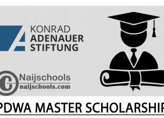 Konrad-Adenauer-Stiftung (KAS) PDWA Master Scholarship 2024