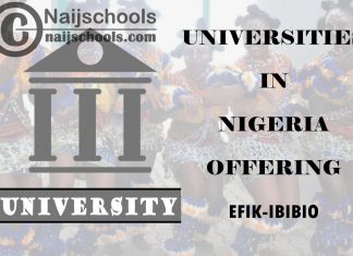 List of Universities in Nigeria Offering Efik-Ibibio
