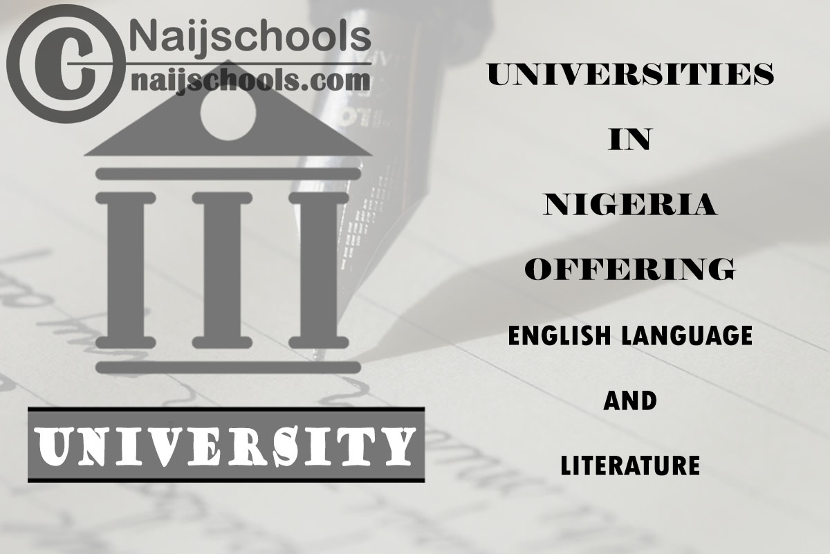 Universities in Nigeria Offering English Language and Literature