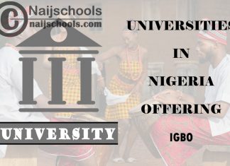 Full List of Universities in Nigeria Offering Igbo List of Universities in Nigeria Offering Igbo