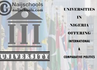 Universities in Nigeria Offering International & Comparative Politics Universities in Nigeria Offering International & Comparative Politics
