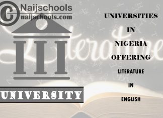 List of Universities in Nigeria Offering Literature in English