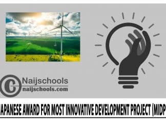 Japanese Award for Most Innovative Development Project (MIDP)