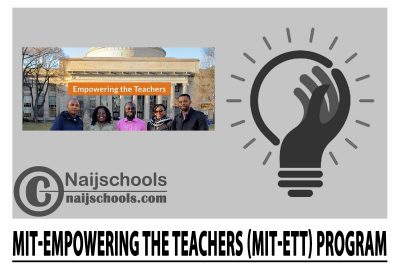 MIT-Empowering the Teachers (MIT-ETT) Program 2025-2026