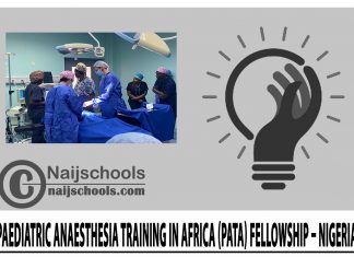 Paediatric Anaesthesia Training in Africa (PATA) Fellowship – Nigeria 2024/25