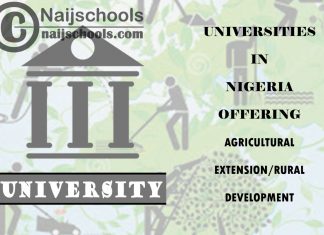Universities Offering Agricultural Extension/Rural Development